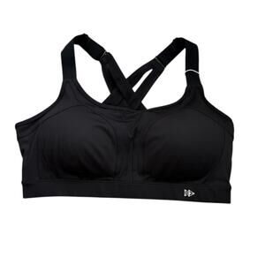 New Yvette Black Sports Bra Plus 3X